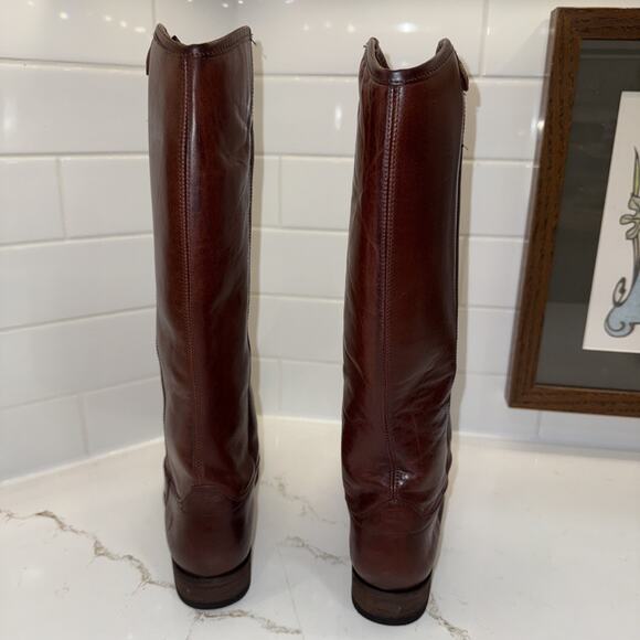 Frye Melissa Button 2 Women's Size 8.5B Brown Leather Boots Redwood - Picture 6 of 10